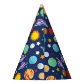 宇宙パターン,惑星,星,コスモス,銀河系 パーティーハット (裏面)
