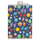 宇宙パターン，惑星，星，コスモス，銀河系 フラスク (裏面)