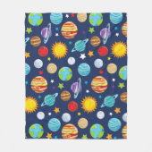 宇宙パターン,惑星,星,コスモス,銀河系 フリースブランケット (正面)