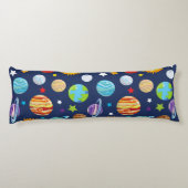 宇宙パターン，惑星，星，コスモス，銀河系 ボディピロー (裏面)