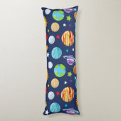 宇宙パターン，惑星，星，コスモス，銀河系 ボディピロー (裏面 (縦))