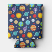 宇宙パターン，惑星，星，コスモス，銀河系 缶クーラー (正面)