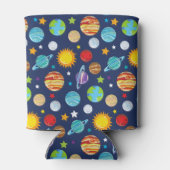 宇宙パターン，惑星，星，コスモス，銀河系 缶クーラー (裏面)