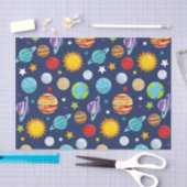 宇宙パターン，惑星，星，コスモス，銀河系 薄葉紙 (クラフト)