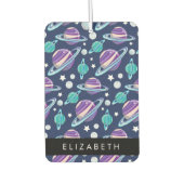 宇宙パターン，惑星，星，銀河系，あなたの名前 カーエアーフレッシュナー (正面)