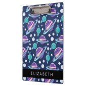 宇宙パターン，惑星，星，銀河系，あなたの名前 クリップボード (左)