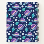 宇宙パターン,惑星,星,銀河系,あなたの名前 ノートブック (裏面)