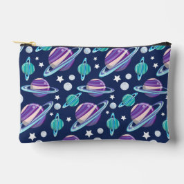 宇宙パターン、惑星、星、銀河系、コスモス アクセサリーポーチ