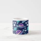 宇宙パターン、惑星、星、銀河系、コスモス エスプレッソカップ (正面)