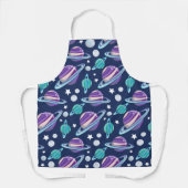 宇宙パターン、惑星、星、銀河系、コスモス エプロン (正面)