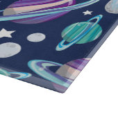 宇宙パターン、惑星、星、銀河系、コスモス カッティングボード (角)