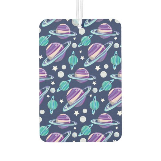 宇宙パターン、惑星、星、銀河系、コスモス カーエアーフレッシュナー (裏面)