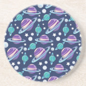 宇宙パターン、惑星、星、銀河系、コスモス コースター (正面)