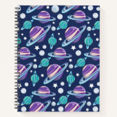 宇宙パターン、惑星、星、銀河系、コスモス ノートブック (正面)