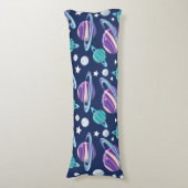 宇宙パターン、惑星、星、銀河系、コスモス ボディピロー (正面縦)