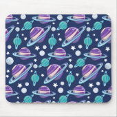 宇宙パターン、惑星、星、銀河系、コスモス マウスパッド (正面)