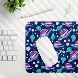 宇宙パターン、惑星、星、銀河系、コスモス マウスパッド