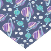 宇宙パターン、惑星、星、銀河系、コスモス ミディアムテーブルランナー (コーナー)