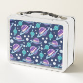 宇宙パターン、惑星、星、銀河系、コスモス メタルランチボックス (裏面)