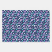 宇宙パターン、惑星、星、銀河系、コスモス ラッピングペーパーシート (正面)