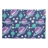 宇宙パターン、惑星、星、銀河系、コスモス 枕カバー (裏面)