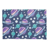 宇宙パターン、惑星、星、銀河系、コスモス 枕カバー (正面)