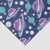 宇宙パターン、惑星、星、銀河系、コスモス 薄葉紙 (詳細)