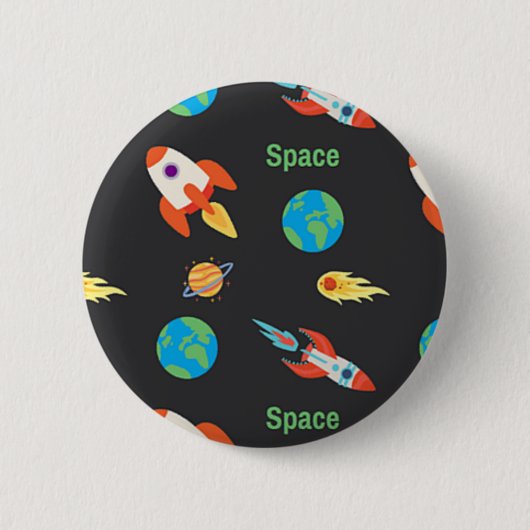 宇宙パターン 缶バッジ (正面)