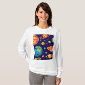 宇宙パレット:惑星交響曲 Tシャツ (正面フル)