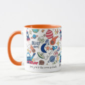 宇宙パーソナライズされたテーマドードル子供へズ マグカップ (左)