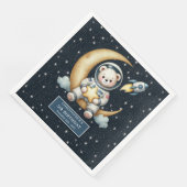 宇宙パーソナライズされたベアーナプキンズforボーイパーティー (コーナー)