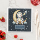 宇宙パーソナライズされたベアーナプキンズforボーイパーティー (インサイチュ)