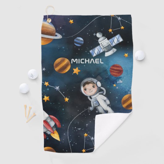 宇宙パーソナライズされた宇宙飛行士シャトル ゴルフタオル (インサイチュ)