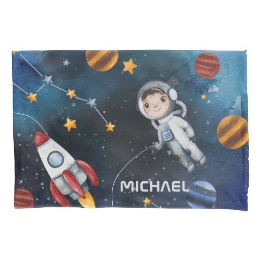 宇宙パーソナライズされた宇宙飛行士シャトル 枕カバー (正面)