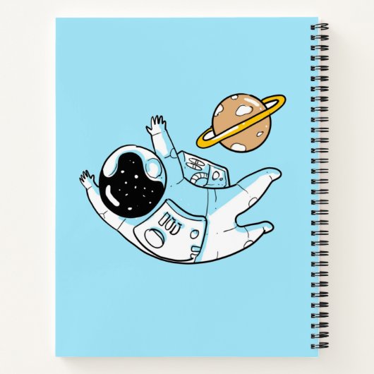 宇宙パーソナライズされた宇宙飛行士 ノートブック (裏面)