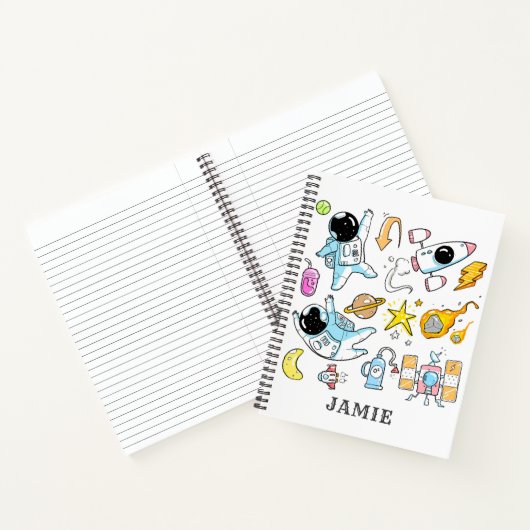 宇宙パーソナライズされた宇宙飛行士 ノートブック (内部)