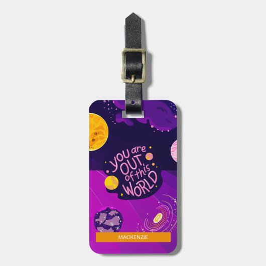 宇宙パーソナライズされた引用文ラゲッジタグ ラゲッジタグ (正面縦)