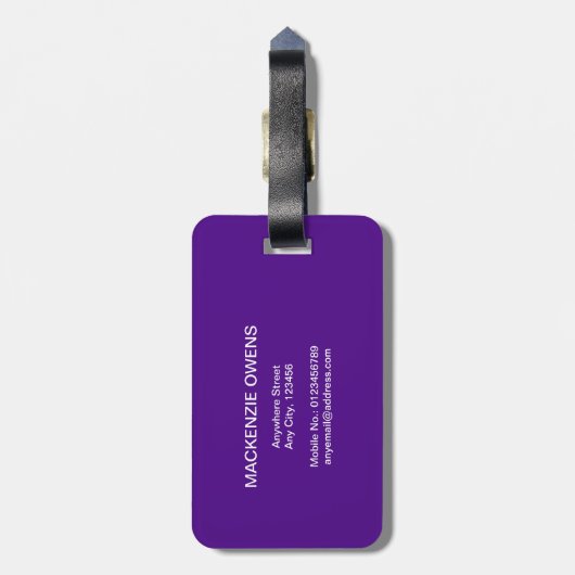 宇宙パーソナライズされた引用文ラゲッジタグ ラゲッジタグ (裏面縦)