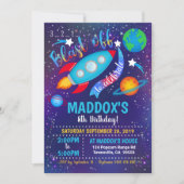 宇宙パーティの招待状ボーイ 招待状 (正面)