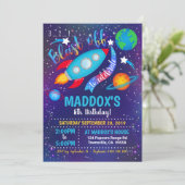 宇宙パーティの招待状ボーイ 招待状 (スタンド正面)