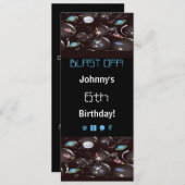 宇宙パーティの招待状 招待状 (正面/裏面)