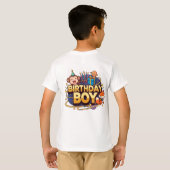 宇宙パーティーのお誕生日おめでとう Tシャツ (裏面フル)