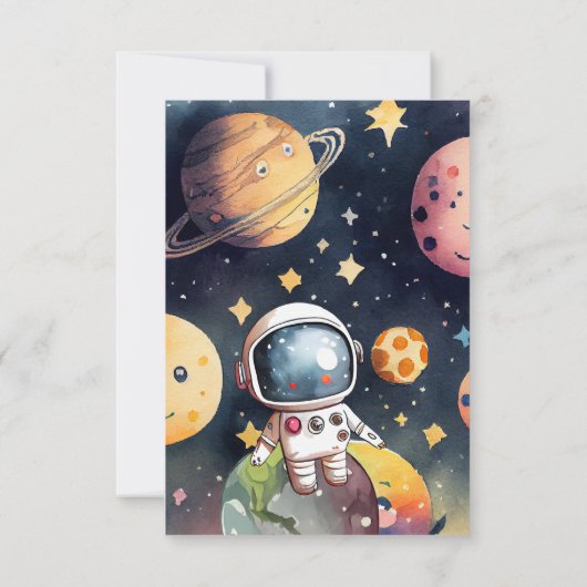 宇宙パーティーファーストのまわりにトリップザサン 招待状 (裏面)