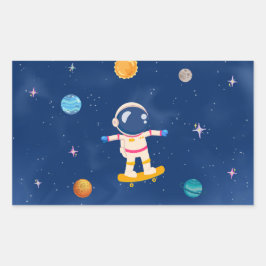 宇宙パーティー収集！ 長方形シール