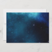 宇宙パーティー宇宙飛行士フォトバルーンロケット 招待状 (裏面)