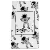 宇宙パーティー宇宙飛行士，誕生日 スモールペーパーバッグ (正面)