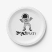 宇宙パーティー宇宙飛行士，誕生日 ペーパープレート (正面)