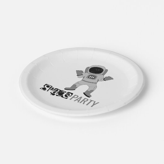 宇宙パーティー宇宙飛行士，誕生日 ペーパープレート (アングル)
