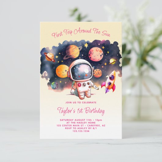 宇宙パーティー最初ののまわりにトリップザサンイエロー 招待状 (スタンド正面)