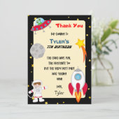 宇宙パーティー誕生日感謝カード サンキューカード (スタンド正面)